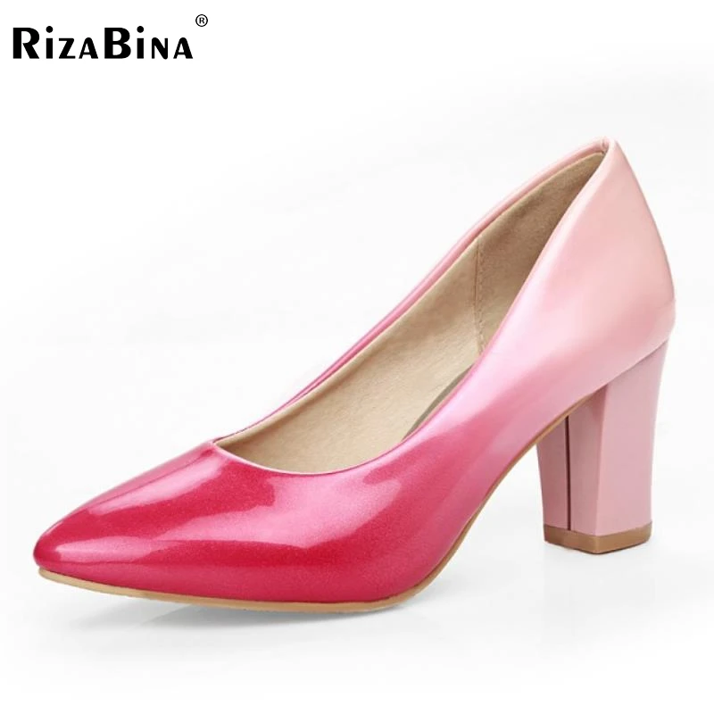 Ladies High Heel Shoes font b Women b font Pumps New Thick High Heels Pointed Toe