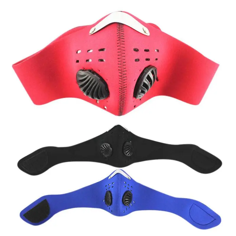 

Carbon Dust-proof Cycling Face Masks Mesh Bicycle Bike MTB Cycling Half Face Mask Training Breathable Protective With Filter