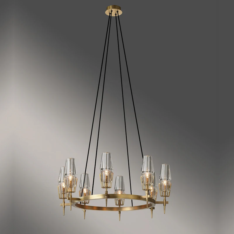 large ring italian bronze chandeliers 8 light brass dining fixtures