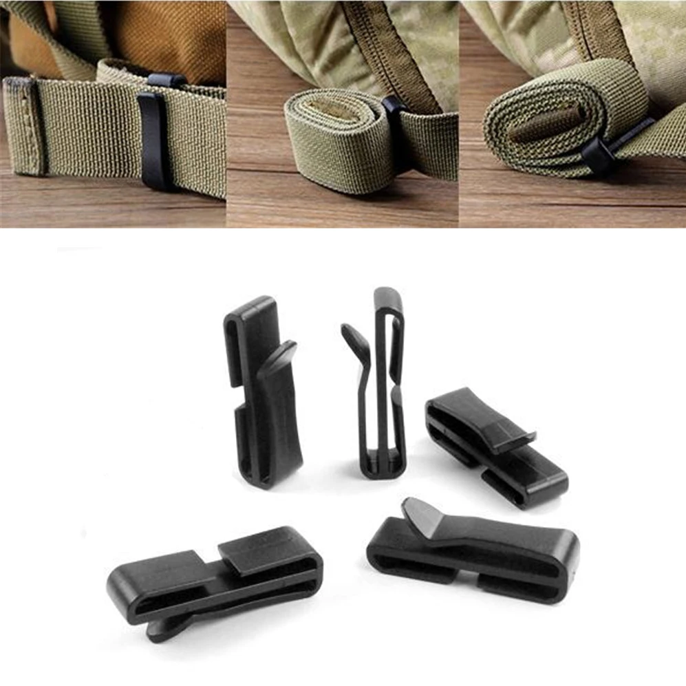 5x 25mm 38mm 50mm attach molle buckle strap webbing Belt adjust end clip keeper tactical bag hike backpack outdoor military camp
