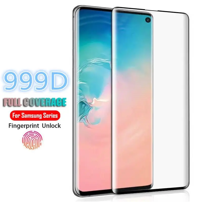 

999D Full Curved Tempered Glass for Samsung Galaxy S8 S8 Plus S9 S10 E A10 A20 A30 A40 A50 A70 Screen Protector Glass