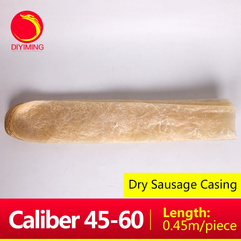 

DIYIMING 10piece big ham sausage packing casing diameter 45-60mm length 450mm per piece ham sausage dry casing