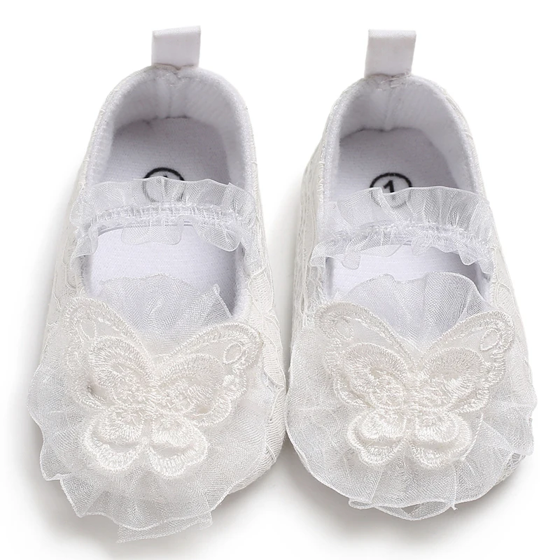 Baby Girls Mary Jane Shoes Toddler Lace Butterfly Dress Party Shoes