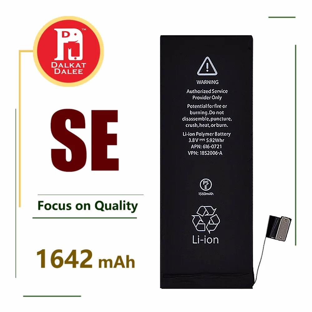 Internel Battery Replacement For iPhone SE 1642mAh Replacement Li ion