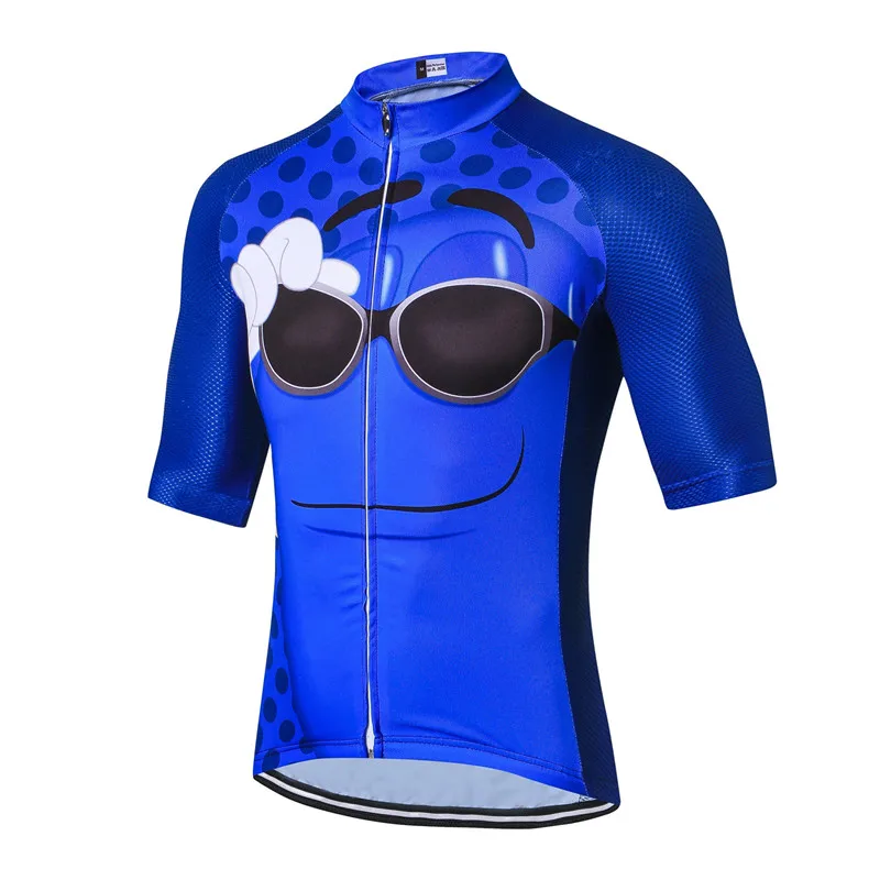 Weimostar Cute Cycling Jersey Men Short Sleeve Cycling Clothing 100