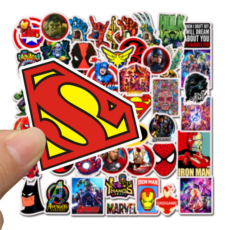 

50pcs Stickers Marvel Superhero Stickers, Graffiti, Waterproof Skateboard Stickers, Pegatinas Superheroes Z030B