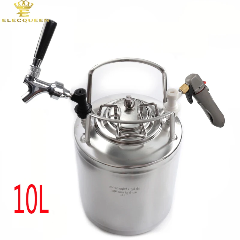 2.5 Gallon 10L Cornelius Keg Style Stainless Steel Beer Keg & Beer