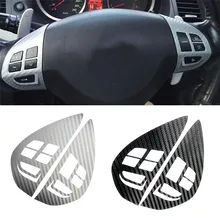 Botón de Control de Audio de crucero, pegatina de cubierta embellecedora para interruptor de volante para Mitsubishi ASX Lancer Outlander RVR Pajero Sport