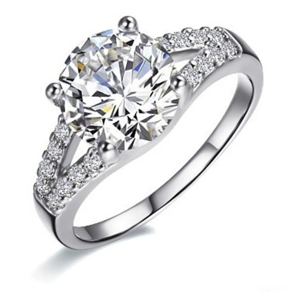 Us 41 5 50 Off Gorgeous 2ct Ring For Women 925 Sterling Silver Engagement Ring Lovely Promise Prong Setting In Rings From Jewelry Accessories On