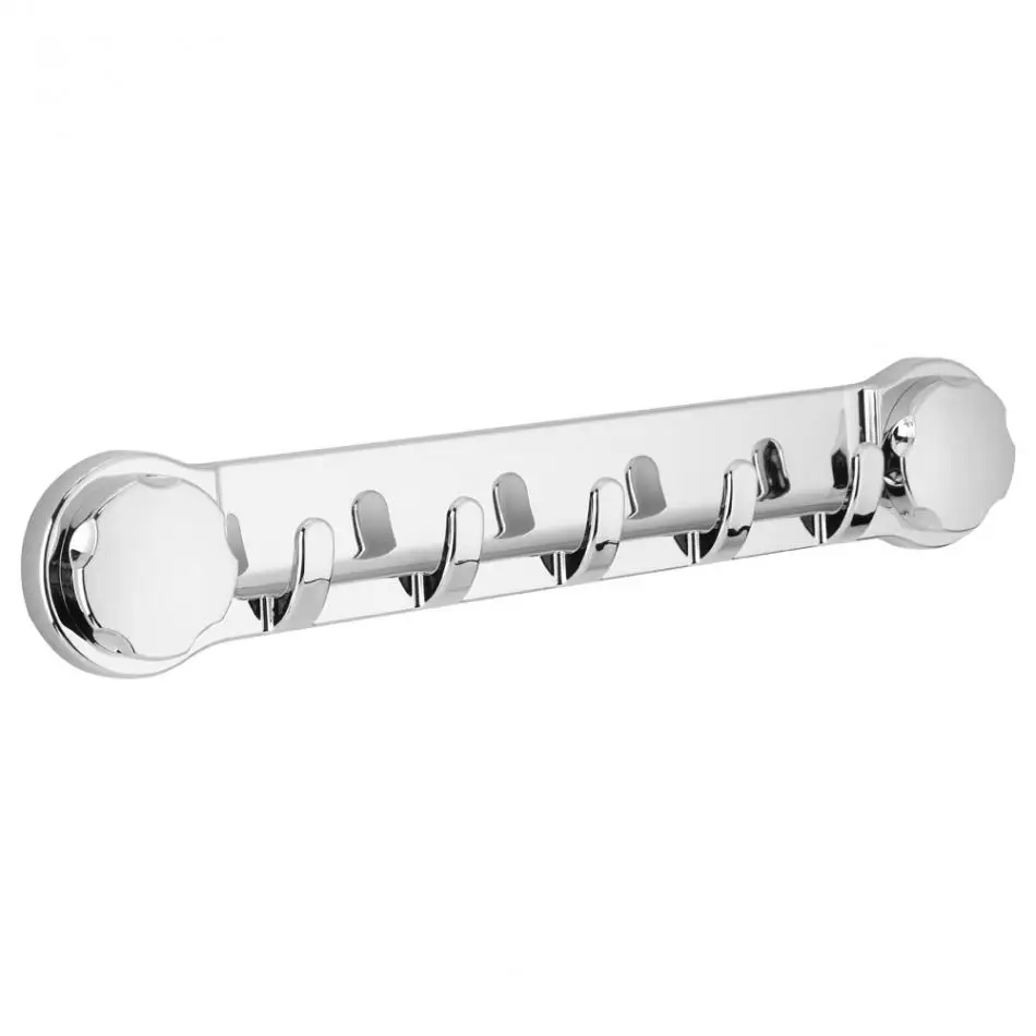

Fdit Multi-function Wall Hooks Plastic Towel Wall Rack Hook Holder with Suction Cup for Bathroom Cloth Hangers Bath Hardware