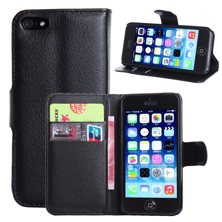 Noord West Zelfgenoegzaamheid leven for Apple iPhone 5 5s Case Fashion Wallet card stent cases Lichee Pattern  Flip leather Case protect Cover black for iPhone5S|leather case|case  protectionprotective case - AliExpress