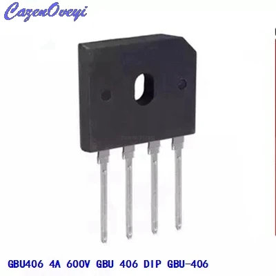 

5pcs/lot GBU406 Bridge Rectifier Diode 4A 600V GBU-4 (SIP-4) Single Phase Full Wave 4 Amp 600 Volt GBU 406 In Stock