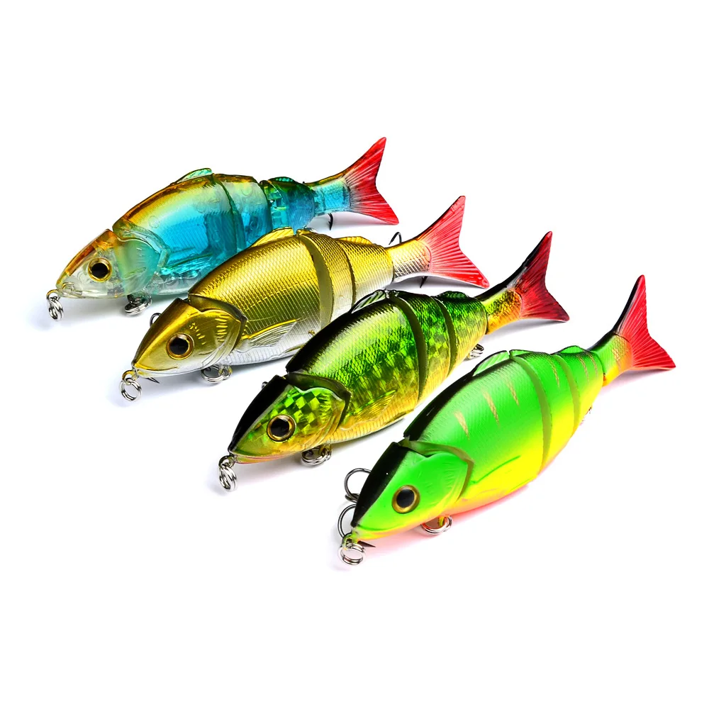  Lifelike Fishing Lure Quality Fishing Bait 3D Fishing Tackle 4 Color Jointed lures 22.1g/12.9cm Swi