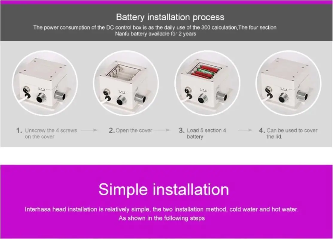 New Automatic Touchless Electronic Sensor Faucet Hands Free DC6V/AC220V Bathroom Faucet