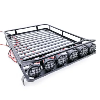 

Metal Roof Rack with LED Lights for 1:10 RC Rock Crawler AXial SCX10 & SCX10 II 90046 D90