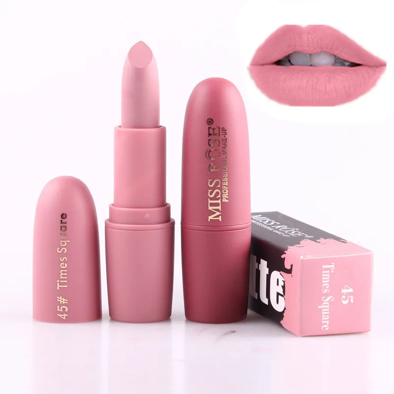 

New matte lipstick 25 color sexy lady cosmetics lip gloss waterproof long-lasting lipstick rose lady lipstick nude makeup