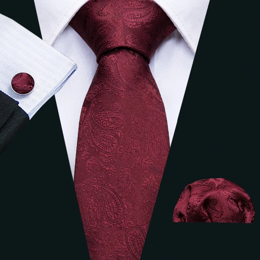 

New Fashion Accessories Necktie High Quality 8.5cm Men's Ties For Suit Business Wedding Casual Red Silk Tie For Men FA-5068