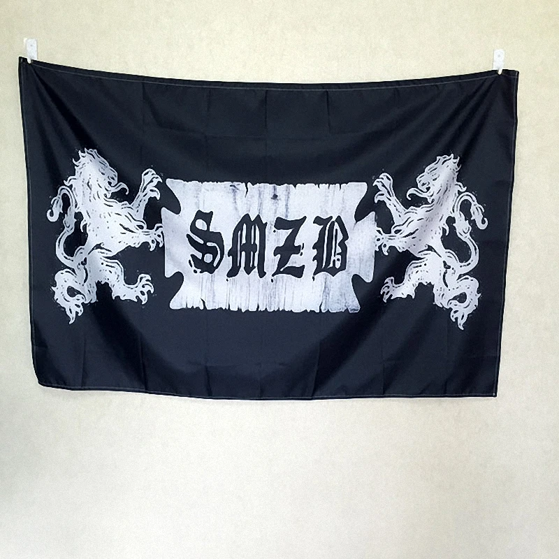 SMZB Punk Rock Band Poster Cloth Flags Wall Stickers Curtain Hanging paintings Billiards Hall Studio Theme Home Decoration | Дом и сад
