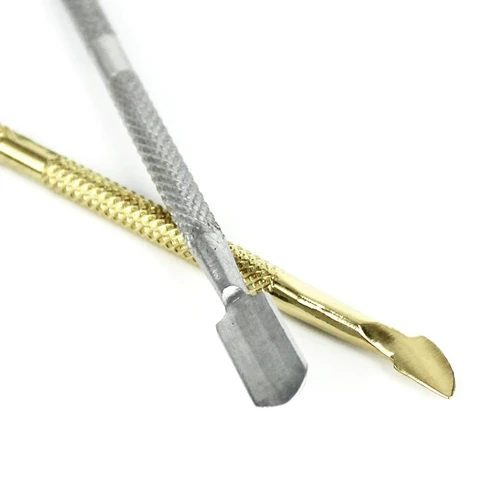 Кутикулы золотое покрытие 2 шт. нейл-арта ложка-толкатель средство для снятия маникюра инструмент кусачки для педикюра Резак Cut удалить высокое качество