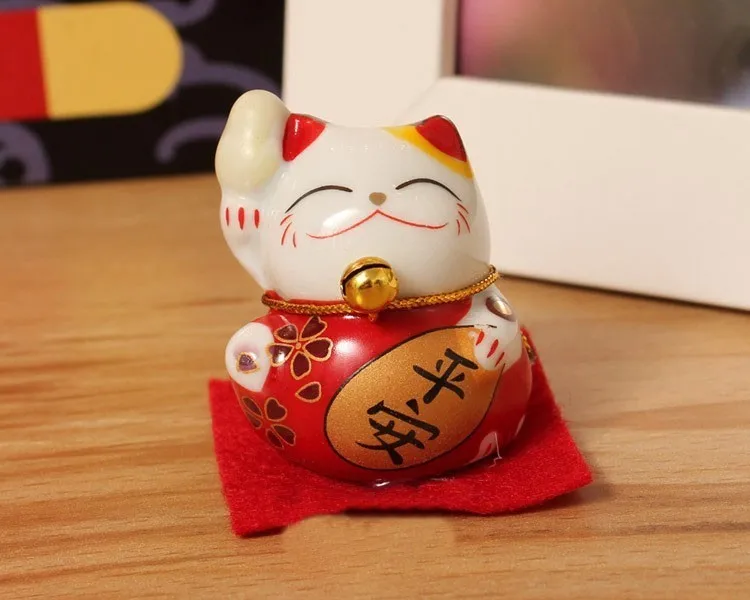 Набор 5 шт. Мини Труба Керамическая Lucky Cat милый Maneki Neko домашний автомобильный Декор Украшение подарок