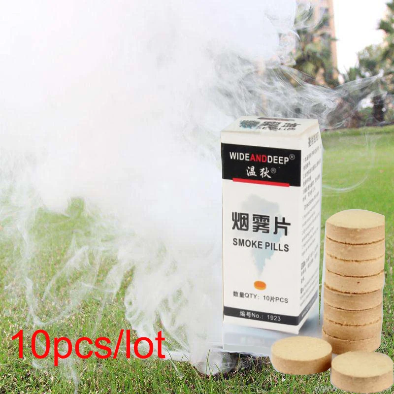 

10 Pcs/Pack White Smoke Cake Effect Show Photography Aid Toy Divine Halloween Party Decoration Video Photo Shooting Props