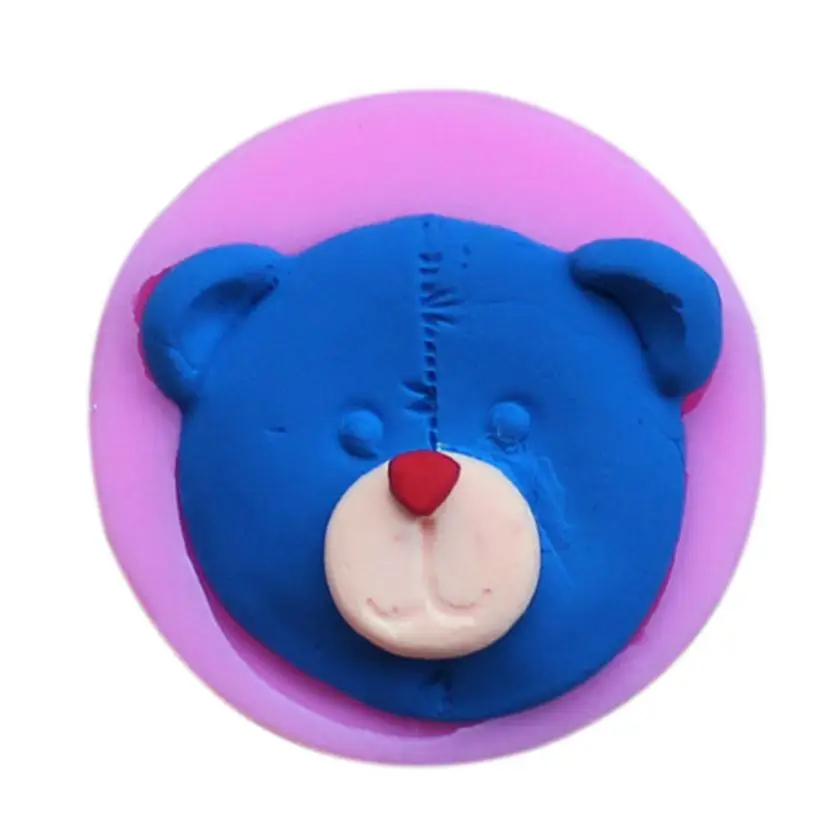 DIY Little Bear Silicone Cake Mold Cubs Head Cake Decorating Tools Fondant Chocolate Pudding