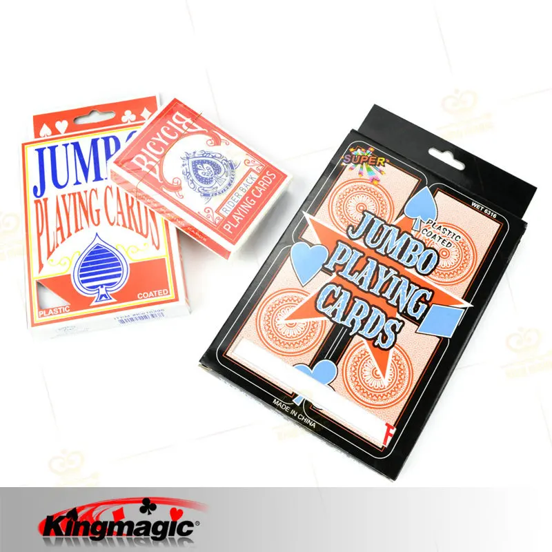 

1Pcs SUPER Jumbo deck(17.5x12.5CM) King magic cards magia big poker magic sets props