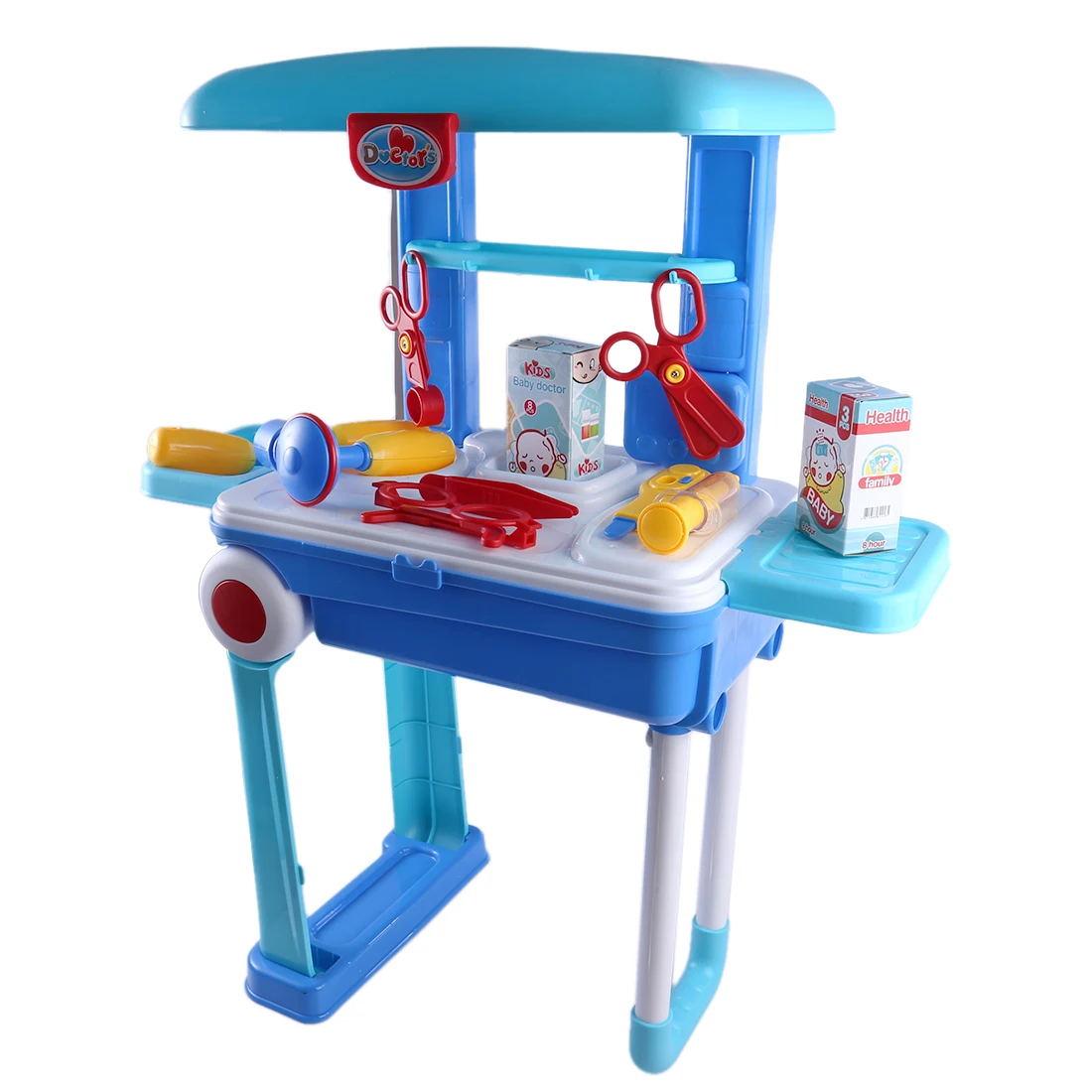 

NFSTRIKE Children Doctor Tools Set for Kids Pretend Play Workbench Playset Early Learning Educational Toy with Luggage Organizer