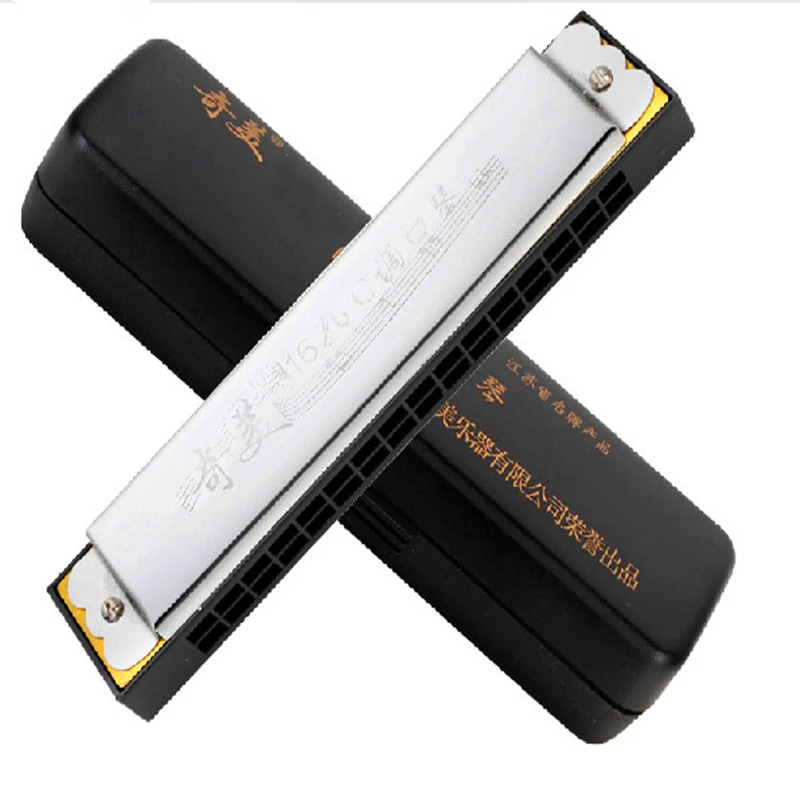 16 Hole Harmonica Tremolo Harmonica for beginners C Mouth Harp Silver reed Mouth Ogan Harp