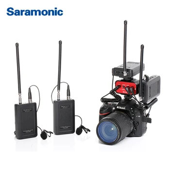 

Saramonic Wireless VHF Lavalier Microphone Bundle with 2 Transmitters 2 Receivers 1 2-Channel Audio Mixer for DSLR Camera