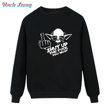 Winter Star Wars Shut Up The Fuck You Must Logo printing O Neck Men Darth Vader High-quality Clothing Fleece Hoodies Sweatshirt
