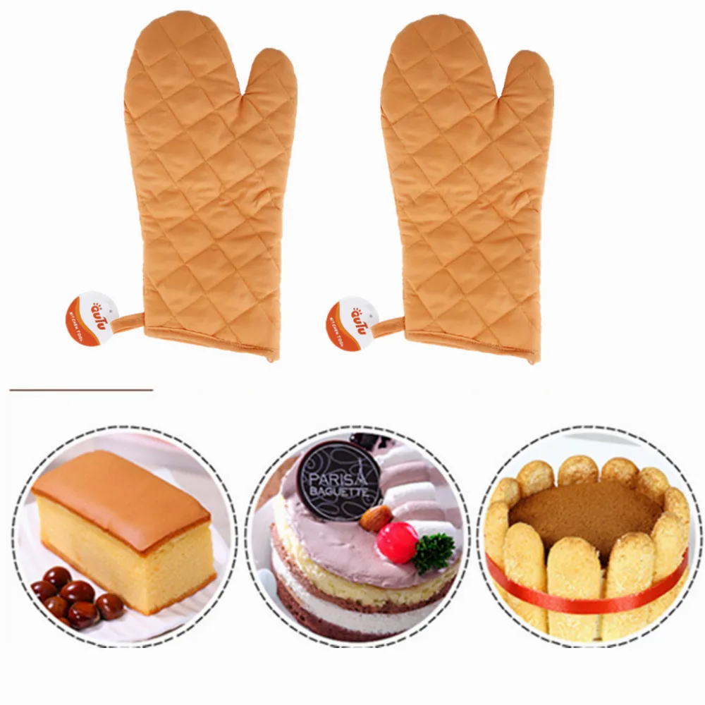 Microwave Oven Gloves Polyeste Cotton Oven Mitts Heart Resistant Oven
