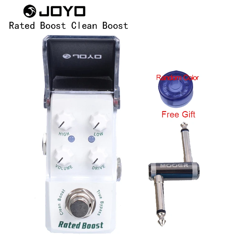 

JOYO JF-301 Rated Boost Effect Pedal Mini Electric Guitar Effect Pedal with One MOOER PC-Z Pedal Connector and One Cover Cap