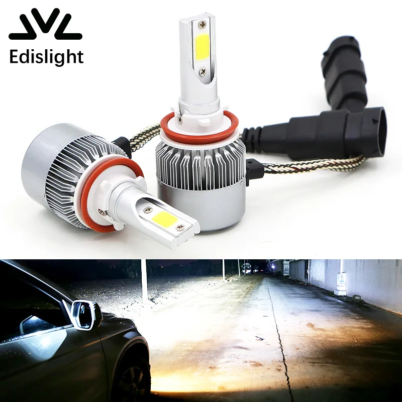 Edis светодиодный светильник 72 Вт 7600LM высокой мощности COB H11 для Toyota Venza 2009 2016|led headlight