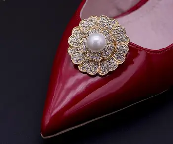 

Wonderful Shoe Decorations Luxury Faux Pearl Rhinestone Bridal Prom Shoe Clips