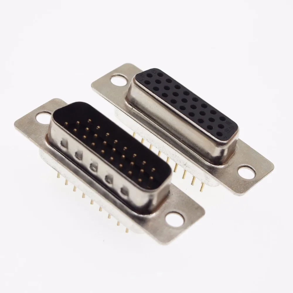 DP26 male&ampfemale Connector HDP26 socket DB26 three rows gold-plating pin 180 degree | Электроника