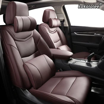 

kokololee Custom Leather car seat cover For VW UP! Golf Polo Caravelle Multivan Sharan Passat Variant T-ROC T-Cross car seats