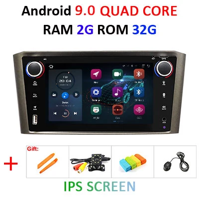 DSP 7" IPS screen 4G 64G Android 9.0 Car GPS For Toyota Avensis T25 2002-2008 navigation stereo audio radio no dvd player - Color: 9.0 2G 32G IPS