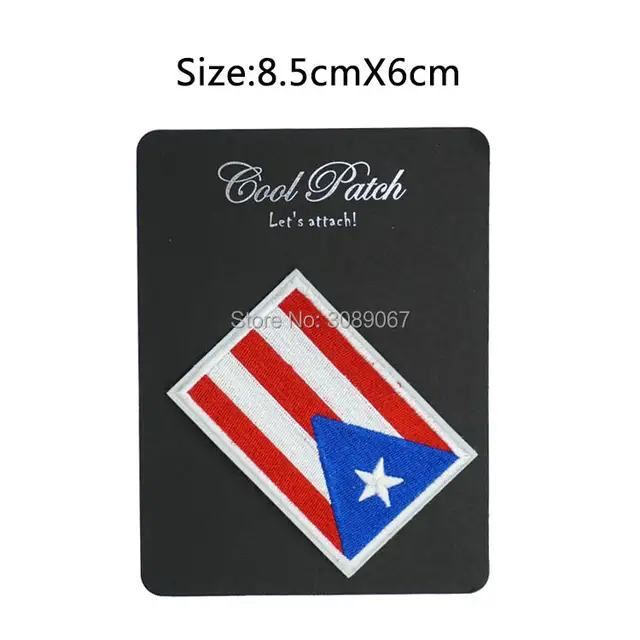 4 Puerto Rican Flag Motorcycle Patch For Biker Vest Leather