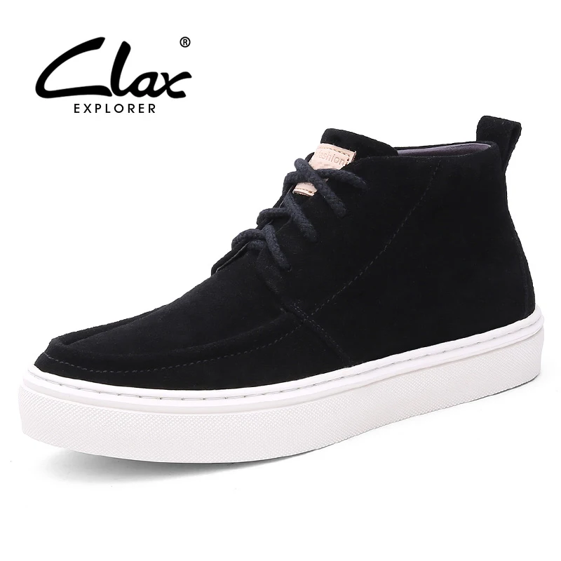 

CLAX Mens casual shoes suede leather shoe male fashion designer walking footwear autumn shoe yonger man's shoe soft