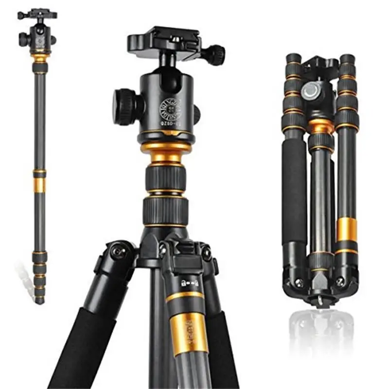 Профессиональный Трипод и монопод из углеродного волокна Q666C Pro для DSLR камеры