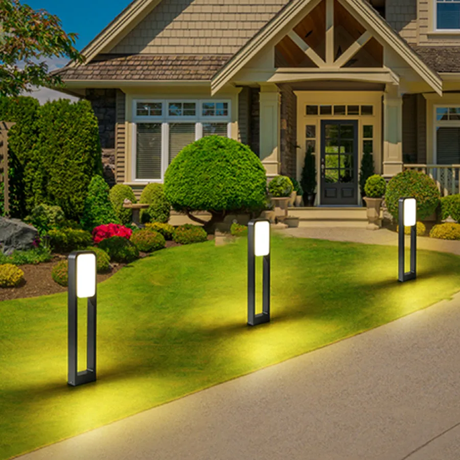 Thrisdar 20W Acrylic Outdoor Garden Lawn Light 50/70CM Landscape Villa Pathway Pillar Light Double-sided Illuminated Grass Light