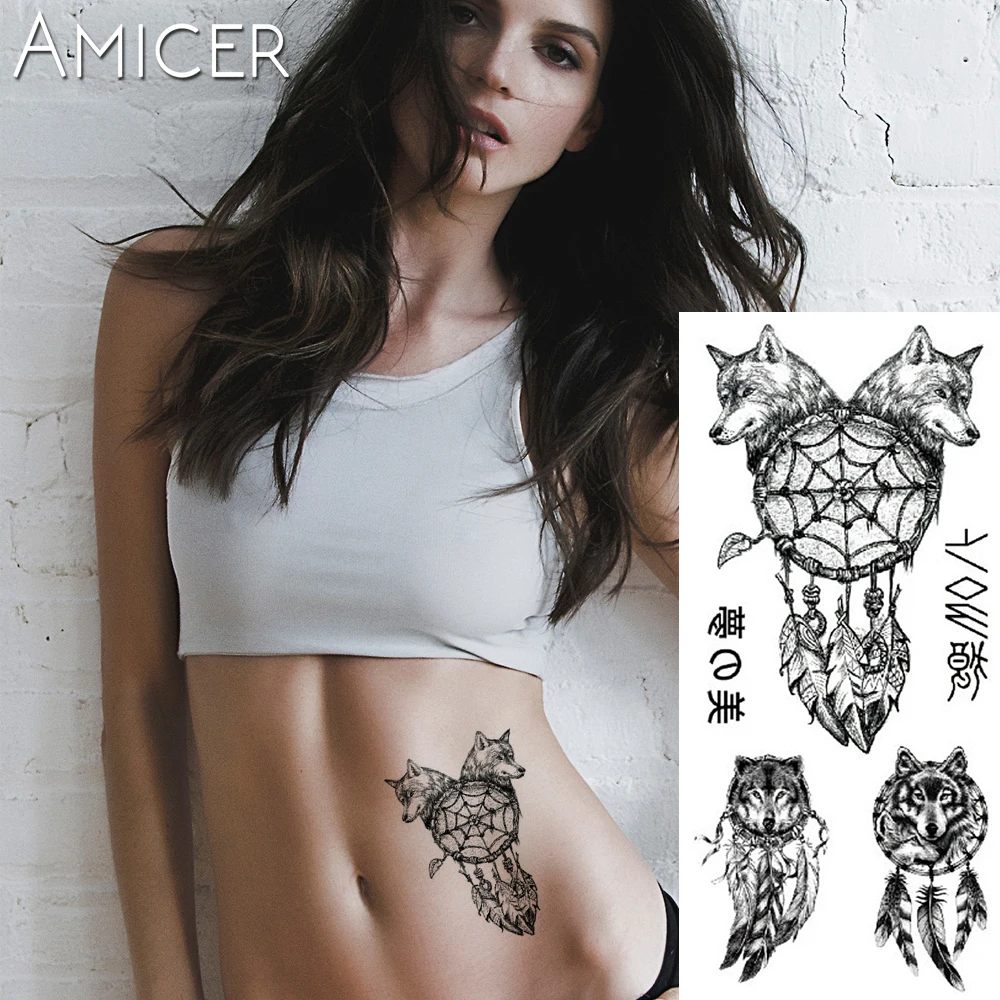1 шт. водостойкая татуировка с животными|tattoo sticker|waterproof tattoo stickertattoo stickers for women |