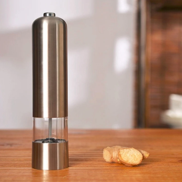 2pcs/lot Electric Stainless Steel Electric Salt Pepper Mill Spice Grinder Muller Kitchen Tool