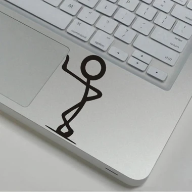 Милая Виниловая наклейка для ноутбука s для MacBook Air 13 Pro 13 15 Tablet PC notebook наклейка для hp/Dell/Asus черная частичная компьютерная наклейка - Цвет: WS-black (98)