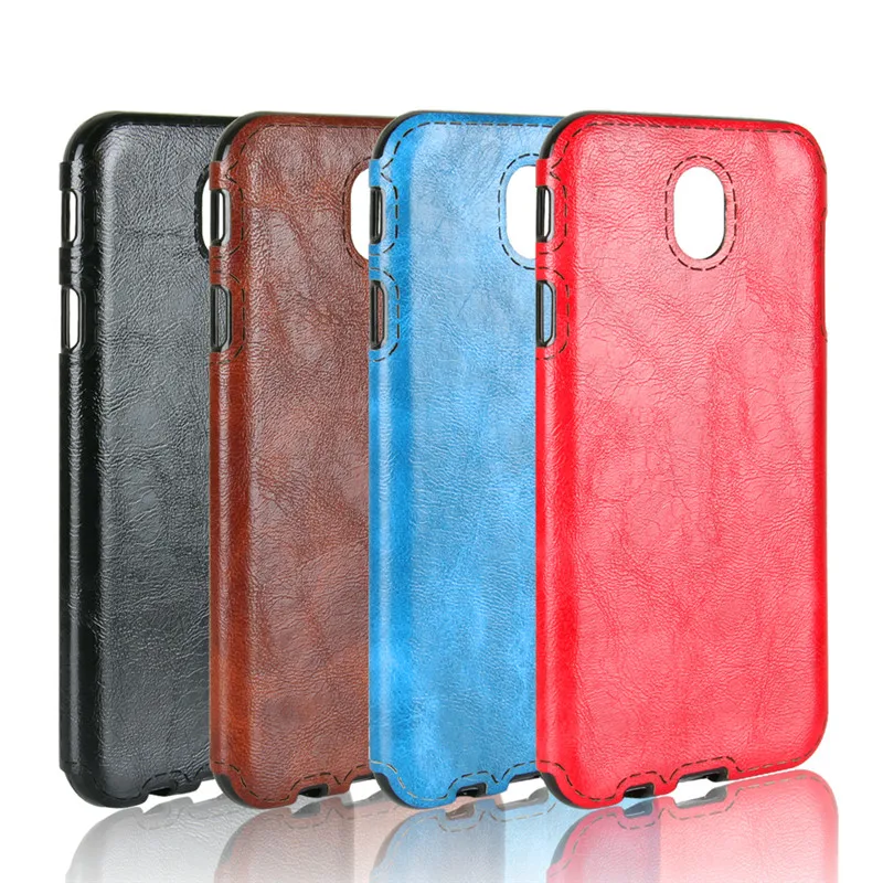 

For Samsung J5 2017 J530 J530F Case Crazy Horse Silicone TPU with PU Leather Surface Soft Cover Case for Samsung Galaxy J5 2017