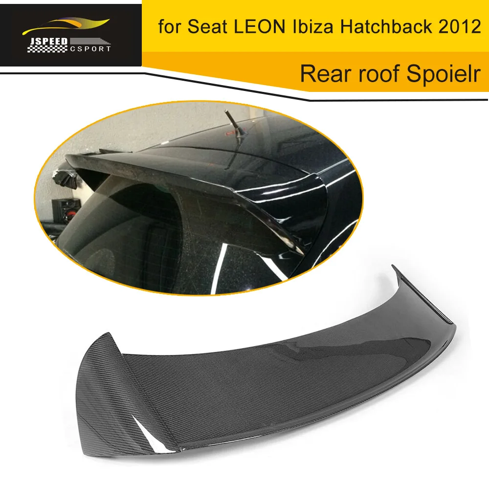 Carbon Fiber Car Rear Trunk Lip Spoiler Wings For Seat Leon