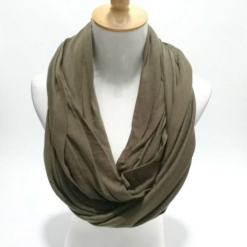 

Visual Axles 2017 Winter Unisex Adult Super Soft Solid Color Jersey Infinity Scarf Sheer Circle Loop Scarf Plus Size 180*75cm