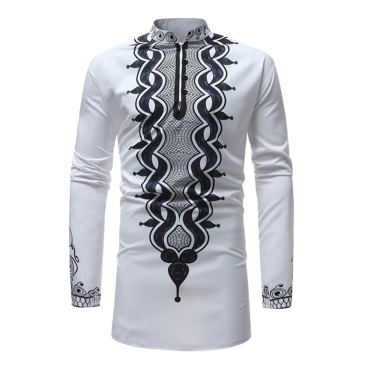 2018 Men Africa Clothing Rich Bazin Dashiki Printing African Dresses ...