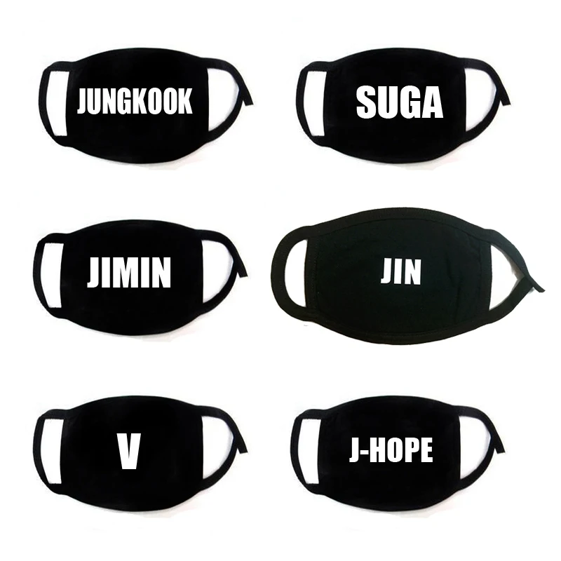 

KPOP Mask Mouth Love Myself Face Respirator Muffle Unisex Cotton maske SUGA JIN J-HOPE JUNG KOOK Tao